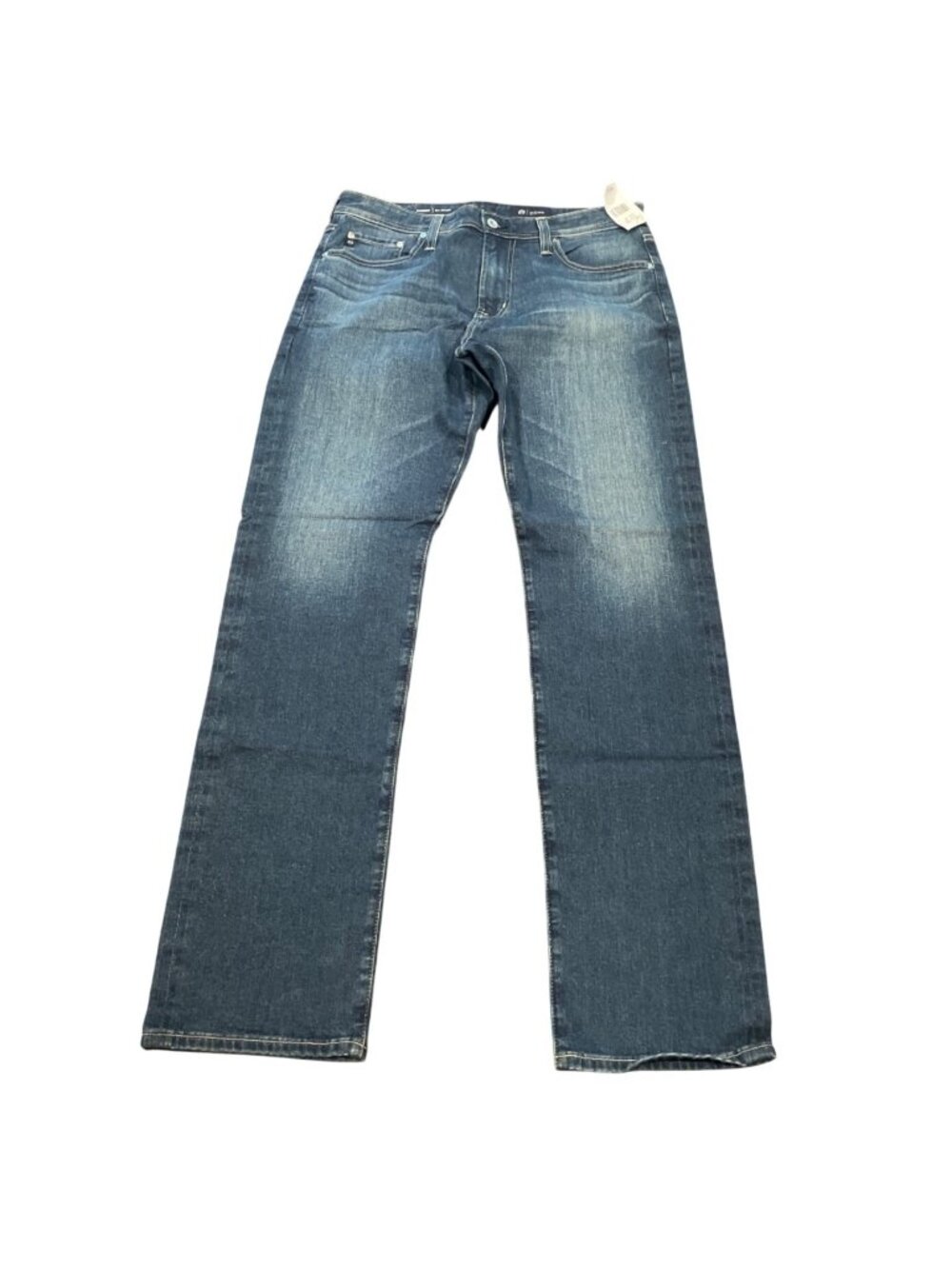 AG Everett Slim Straight Jean 32x33 Largo Wash Medium Blue Faded Stretch Denim